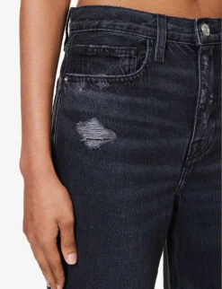 FRAME Le Jane Crop Straight-leg High-rise Jeans -Ress Clothing Shop R04187454 INKWELLRIPS ALT04