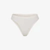 Smoothing Mid-rise Stretch-woven Thong -Ress Clothing Shop R04188093 MARBLE M