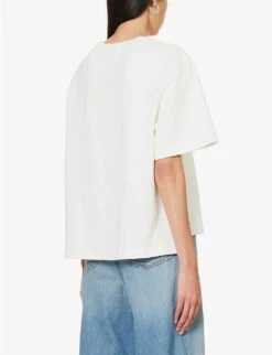 Isabel Marant Etoile Mona Logo-print Cotton-blend Sweatshirt -Ress Clothing Shop R04188802 WHITE ALT03