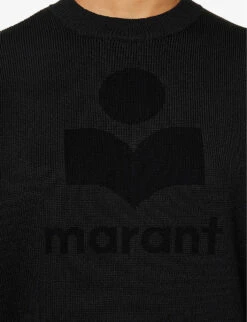 Isabel Marant Etoile Ailys Logo-print Knitted Sweatshirt -Ress Clothing Shop R04188827 BLACK ALT04