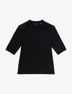 Ted Baker Kahlen Crew-neck Short-sleeve Knitted T-shirt