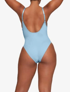 Scoop-neck Low-back Recycled Stretch-nylon Swimsuit 9 Scoop-neck Low-back Recycled Stretch-nylon Swimsuit -Ress Clothing Shop R04189612 IRISBLUE ALT03