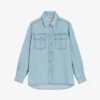 CLAUDIE PIERLOT Calisto Loose-fit Long-sleeve Woven Shirt -Ress Clothing Shop R04189873 DENIMJEAN M