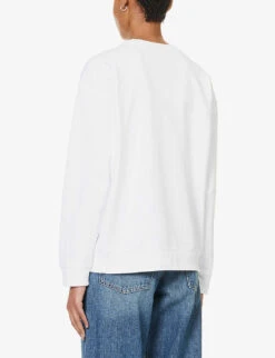 Levis Salinas Brand-embroidered Cotton Sweatshirt 10 Levis Salinas Brand-embroidered Cotton Sweatshirt -Ress Clothing Shop R04191376 CREWMINIBWHITSBR ALT03