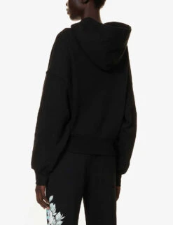 Amiri Floral Graphic-print Cotton Hoody -Ress Clothing Shop R04191414 BLACK ALT03