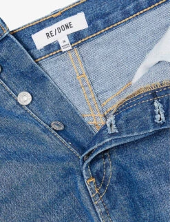 RE/DONE 50s Raw-hem Mid-rise Denim Shorts -Ress Clothing Shop R04192453 BAYFADE ALT06