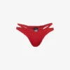 Mugler Layered Mid-rise Bikini Bottoms -Ress Clothing Shop R04192677 DARKRED M