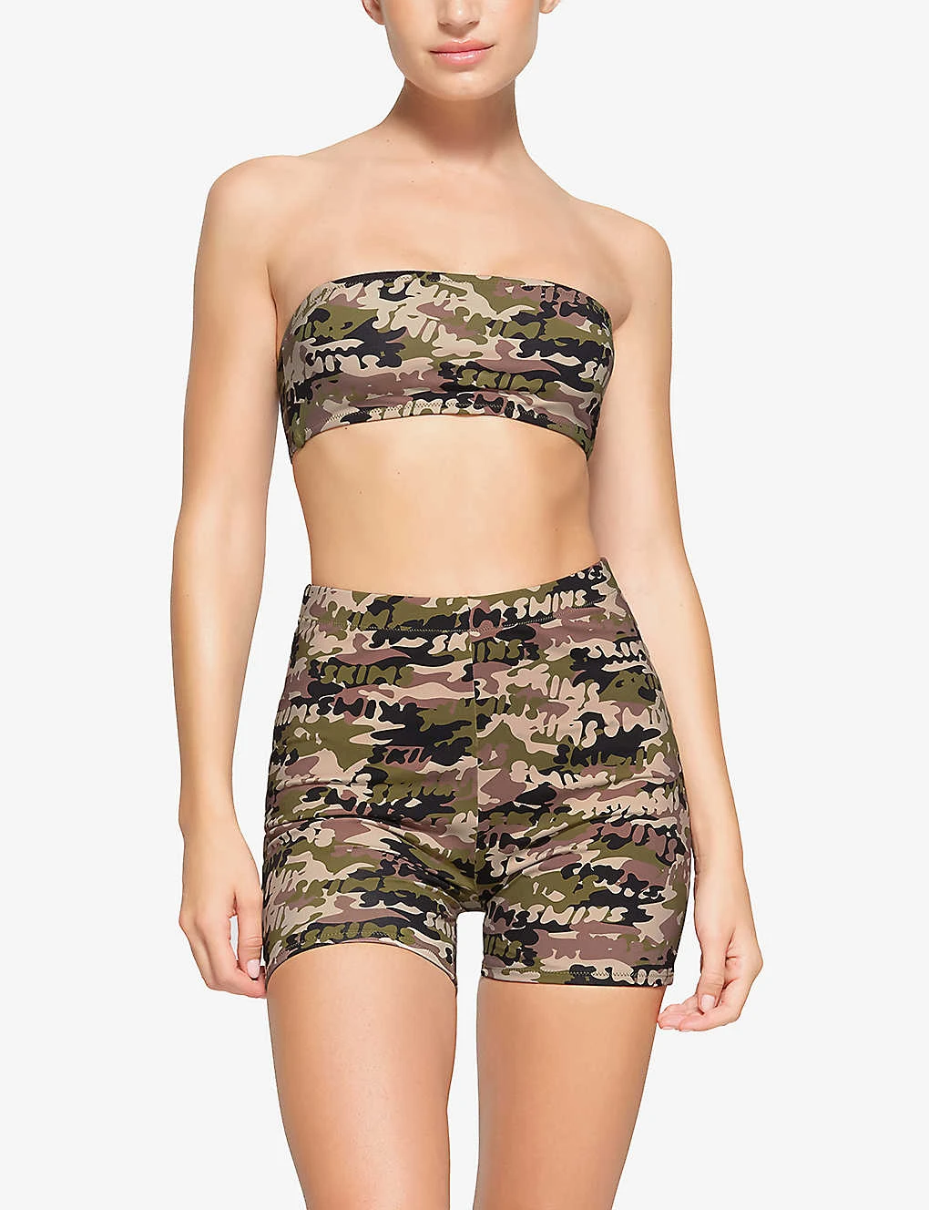 Bandeau Camo-print Recycled Stretch-nylon Bikini Top 4 Bandeau Camo-print Recycled Stretch-nylon Bikini Top - Image 2