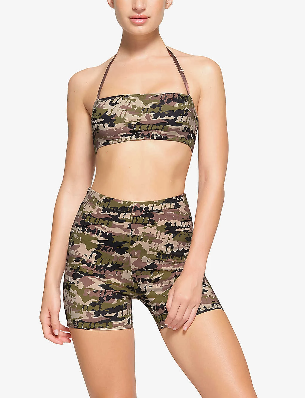 Bandeau Camo-print Recycled Stretch-nylon Bikini Top 7 Bandeau Camo-print Recycled Stretch-nylon Bikini Top - Image 5