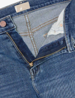 MOTHER Outsider Sneak Slim-flare High-rise Stretch-denim Jeans -Ress Clothing Shop R04193831 DARKANDSTORMYNIGHT ALT06