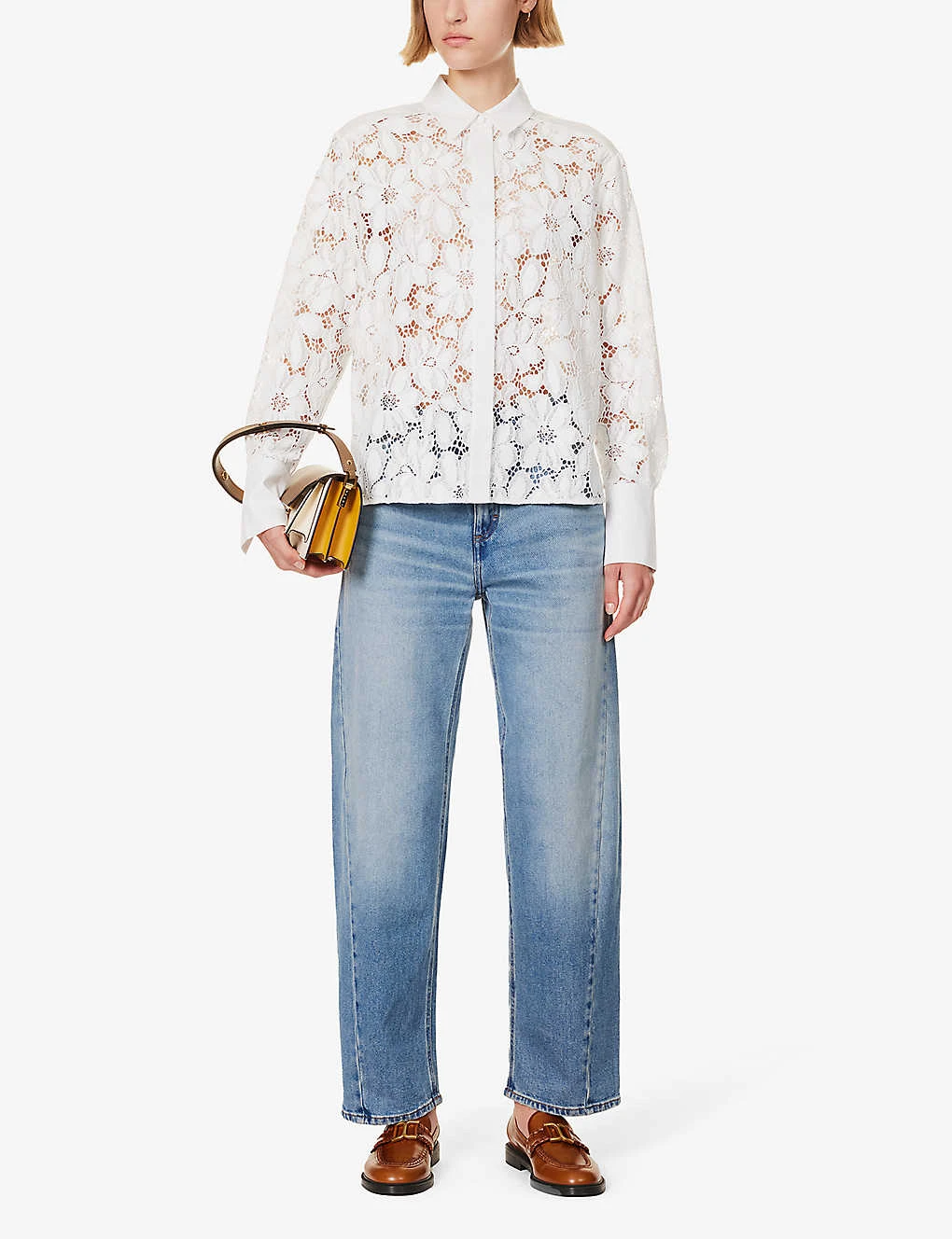 ME AND EM Floral-embroidered Recycled-polyester-blend Blouse 4 ME AND EM Floral-embroidered Recycled-polyester-blend Blouse - Image 2