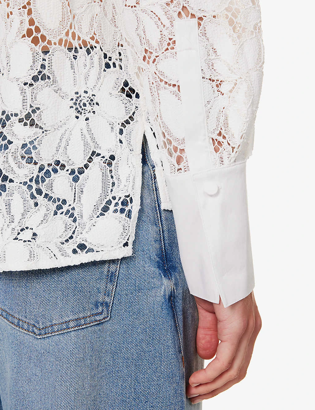 ME AND EM Floral-embroidered Recycled-polyester-blend Blouse 8 ME AND EM Floral-embroidered Recycled-polyester-blend Blouse - Image 6