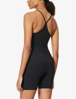 Girlfriend Collective Barre Sweetheart-neck Stretch-recycled-polyester Jumpsuit -Ress Clothing Shop R04196139 BLACK ALT03
