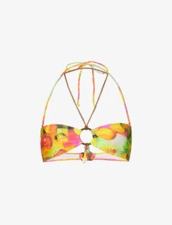 Jaded London Citrus Burst Charm-embellished Bikini Top