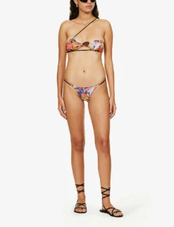 Jaded London Tropical Haze Graphic-print Bikini Bottoms -Ress Clothing Shop R04197673 ABSTRACTFLORALPRINT ALT01