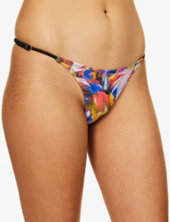 Jaded London Tropical Haze Graphic-print Bikini Bottoms -Ress Clothing Shop R04197673 ABSTRACTFLORALPRINT ALT02