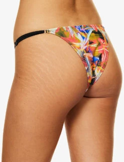 Jaded London Tropical Haze Graphic-print Bikini Bottoms -Ress Clothing Shop R04197673 ABSTRACTFLORALPRINT ALT03