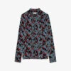 Zadig & Voltaire Tchin Floral-print Silk Shirt 1 Zadig & Voltaire Tchin Floral-print Silk Shirt -Ress Clothing Shop R04198976 NOIR M