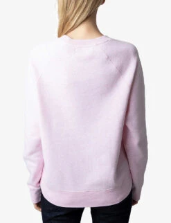 Zadig & Voltaire Upper Graphic-print Cotton-jersey Sweatshirt -Ress Clothing Shop R04198978 POUDRE ALT03