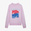 Zadig & Voltaire Upper Graphic-print Cotton-jersey Sweatshirt 2 Zadig & Voltaire Upper Graphic-print Cotton-jersey Sweatshirt -Ress Clothing Shop R04198978 POUDRE M