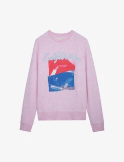 Zadig & Voltaire Upper Graphic-print Cotton-jersey Sweatshirt