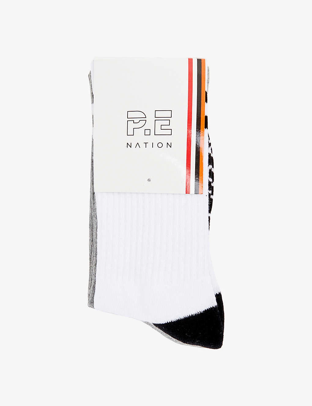 P.E NATION Pack Of Two Marathon Logo-print Stretch Cotton-blend Socks 3 P.E NATION Pack Of Two Marathon Logo-print Stretch Cotton-blend Socks