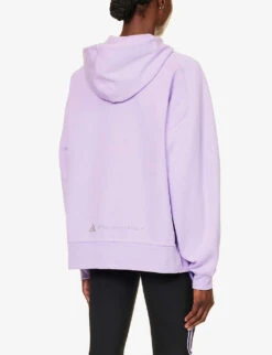 Adidas By Stella Mccartney Zip-through Organic-cotton And Recycled Polyester-blend Hoody -Ress Clothing Shop R04201646 PURPLEGLOW ALT03