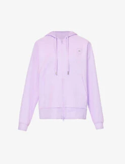 Adidas By Stella Mccartney Zip-through Organic-cotton And Recycled Polyester-blend Hoody