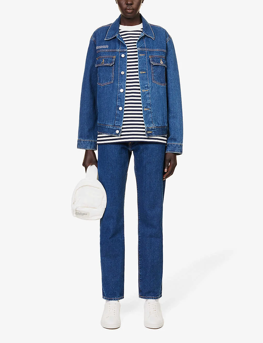 Brand-print Regular-fit Organic Cotton-blend Jacket 4 Brand-print Regular-fit Organic Cotton-blend Jacket - Image 2