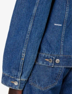 Brand-print Regular-fit Organic Cotton-blend Jacket 11 Brand-print Regular-fit Organic Cotton-blend Jacket -Ress Clothing Shop R04202689 MIDINDIGOWASH ALT04