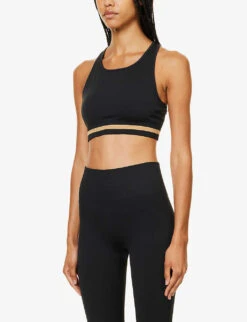 Linda Seamless Stretch-woven Sports Bra -Ress Clothing Shop R04204351 BLACK ALT02