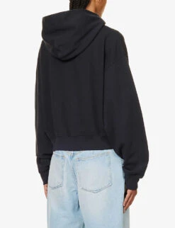 Vendome Logo-print Relaxed-fit Cotton Hoody 10 Vendome Logo-print Relaxed-fit Cotton Hoody -Ress Clothing Shop R04205038 BLACK ALT03