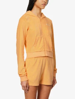 Tennis Club Brand-embroidered Cotton Hoody -Ress Clothing Shop R04205043 SAFFRON ALT02