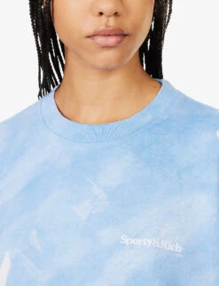 Serif Tie-dye Cotton-jersey Sweatshirt 11 Serif Tie-dye Cotton-jersey Sweatshirt -Ress Clothing Shop R04205051 HYDRANGEA ALT04