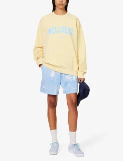 Wellness Ivy Logo-print Relaxed-fit Cotton-jersey Sweatshirt -Ress Clothing Shop R04205105 ALMONDH2O ALT01