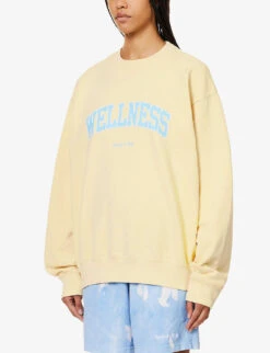 Wellness Ivy Logo-print Relaxed-fit Cotton-jersey Sweatshirt -Ress Clothing Shop R04205105 ALMONDH2O ALT02