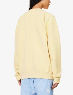 Wellness Ivy Logo-print Relaxed-fit Cotton-jersey Sweatshirt -Ress Clothing Shop R04205105 ALMONDH2O ALT03