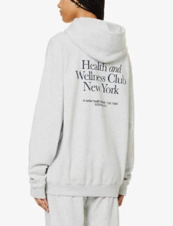 HWCNY Logo-print Relaxed-fit Cotton-blend Hoody 10 HWCNY Logo-print Relaxed-fit Cotton-blend Hoody -Ress Clothing Shop R04205131 HEATHERGRAYNAVY ALT03