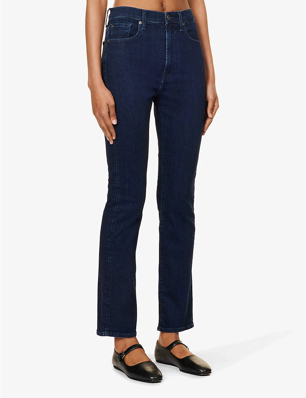 7 For All Mankind Easy Slim Belt-loop High-rise Straight-leg Stretch-denim Jeans 5 7 For All Mankind Easy Slim Belt-loop High-rise Straight-leg Stretch-denim Jeans - Image 3