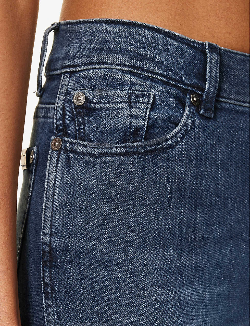 7 For All Mankind Slim Kick Belt-loop Mid-rise Straight-leg Stretch-denim Jeans 7 7 For All Mankind Slim Kick Belt-loop Mid-rise Straight-leg Stretch-denim Jeans - Image 5
