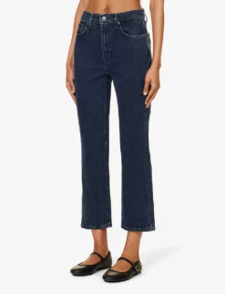7 For All Mankind Logan Stovepipe Belt-loop High-rise Straight-leg Stretch-denim Jeans -Ress Clothing Shop R04209093 ACTION ALT02