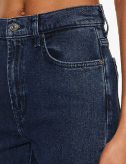 7 For All Mankind Logan Stovepipe Belt-loop High-rise Straight-leg Stretch-denim Jeans -Ress Clothing Shop R04209093 ACTION ALT04