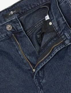 7 For All Mankind Logan Stovepipe Belt-loop High-rise Straight-leg Stretch-denim Jeans -Ress Clothing Shop R04209093 ACTION ALT06