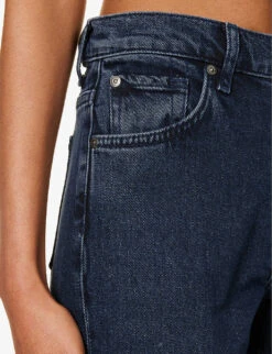 7 For All Mankind Tess Belt-loop High-rise Straight-leg Stretch-denim Jeans -Ress Clothing Shop R04209094 ACTION ALT04