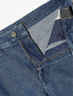 7 For All Mankind Tess Flap-pocket Mid-rise Straight-leg Stretch-denim Jeans -Ress Clothing Shop R04209095 DARKBLUE ALT05