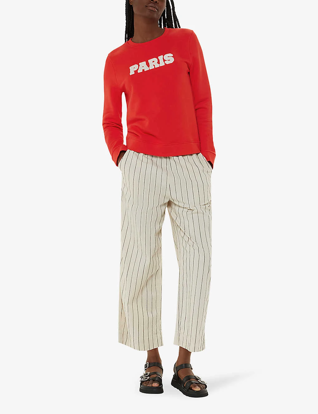 Whistles Paris-logo Relaxed-fit Cotton Sweatshirt 4 Whistles Paris-logo Relaxed-fit Cotton Sweatshirt - Image 2